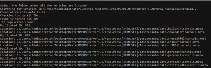 Preview of [TOOL] Duplicated vehicle tuning kit ID finder