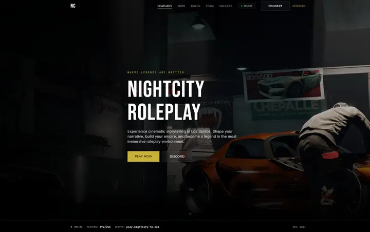 Preview of [FREE] Swisser-Web-02 | Cinematic Agency-Inspired FiveM Website