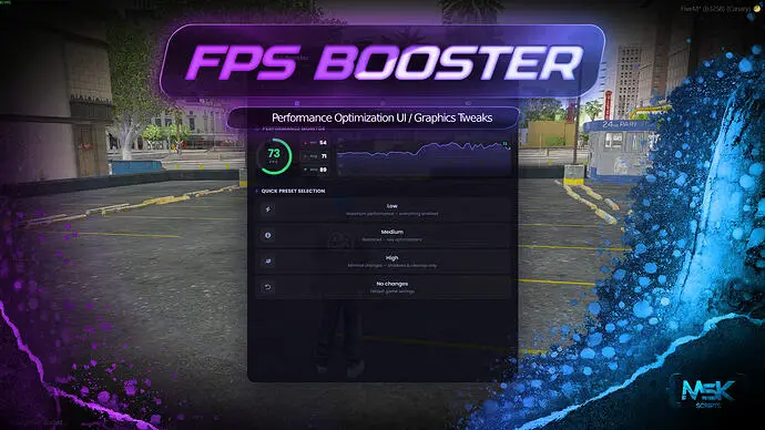 Preview of FPS Booster [ESX, QB, QBOX, STANDALONE]