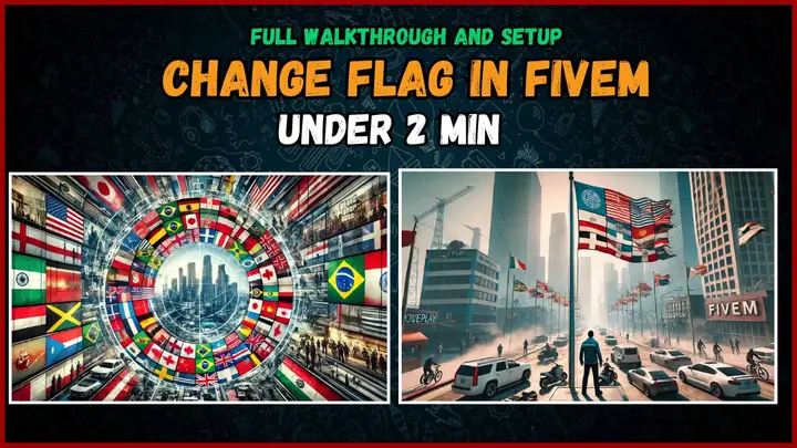 Preview of Change Default US Flag In FiveM Server | 45 Countries Flag Fivem Ready