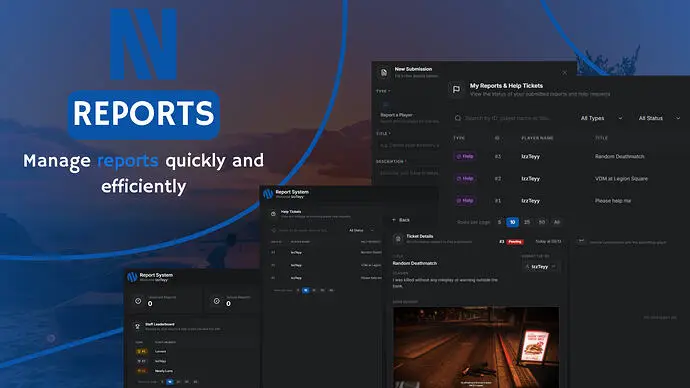 Preview of [FREE] Newily's Advanced Report System [ESX & QB-CORE]