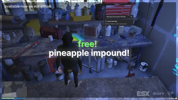Preview of [FREE][ESX, QB, QBX] Pineapple Impound