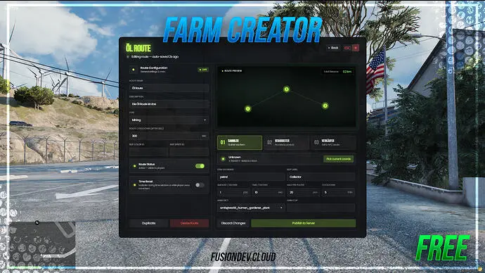 Preview of [FREE] [STANDALONE] Free Farming Route Creator - Fusion Farmcreator