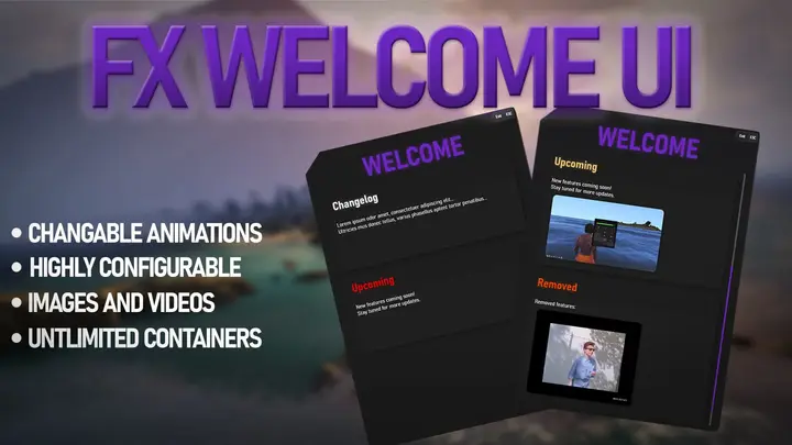 Preview of fxWelcomeUI [FREE] [STANDALONE]