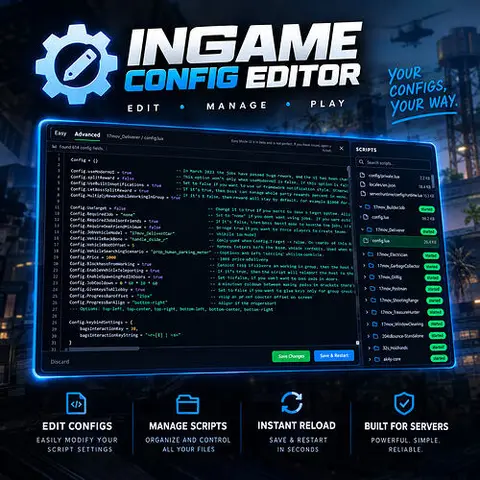 Preview of FREE IN GAME CONFIG EDITOR