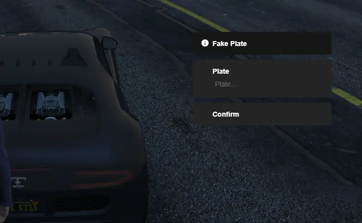 Preview of [ESX] Fake plate script