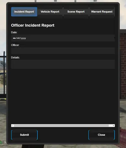 Preview of [Standalone] Officer Incident Report System