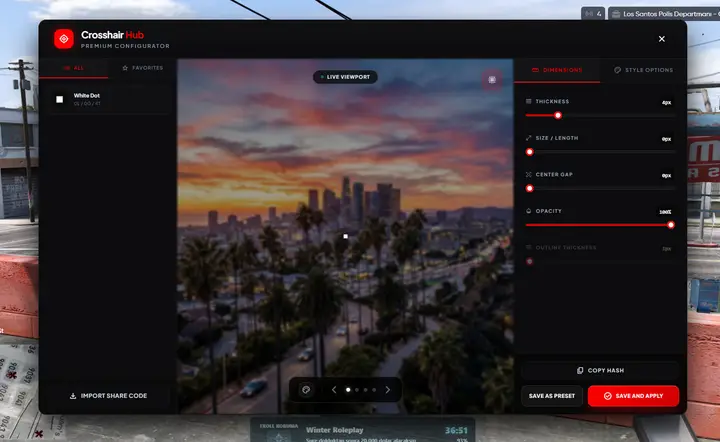 Preview of [FREE] EMY Digital Crosshair Hub V1 - Premium & Customizable Persistent Crosshair Hub