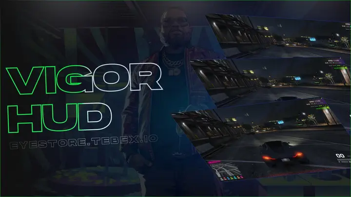 Preview of [RELEASE] VIGOR HUD — #1 Premium QBCore HUD Script | FiveM Advanced HUD | Modern Animated UI | Ultra-Optimized Performance