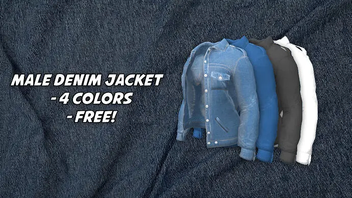 Preview of Male Denim Jacket - Addon Clothing 