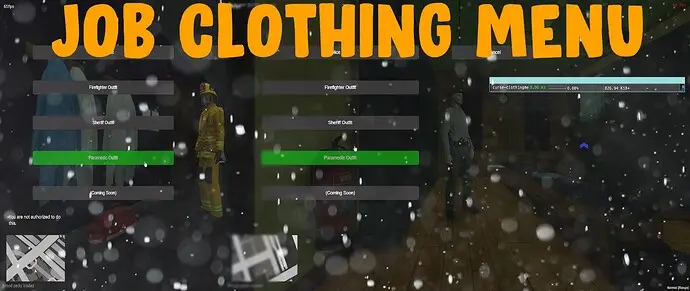 Preview of [Free][Release] Job Clothing Menu {0.00ms Active & Idle} [ESX]