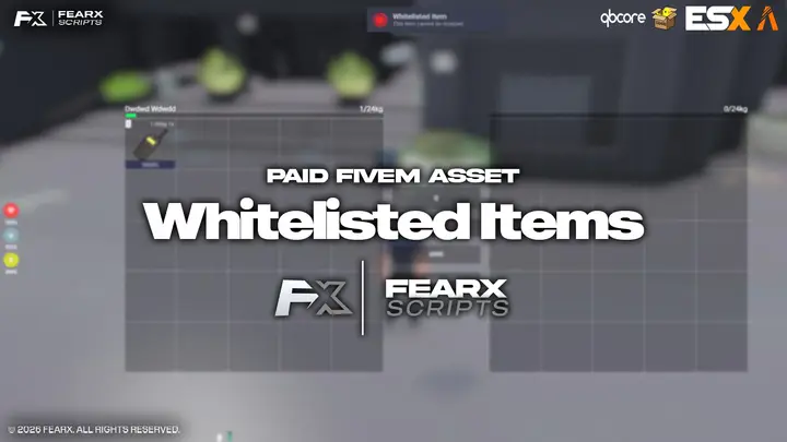 Preview of [ESX/QB] Whitelisted Items