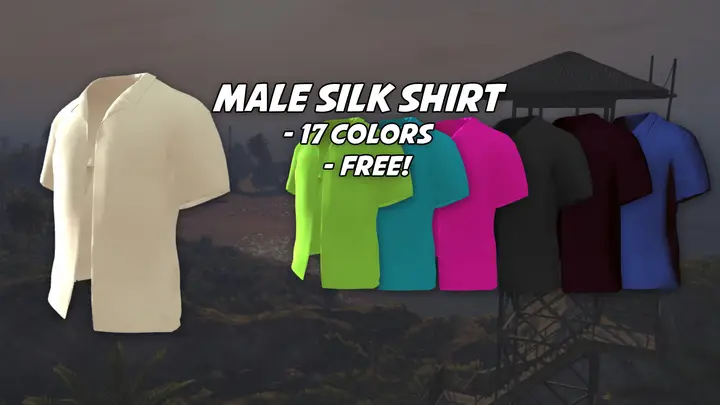 Preview of Male Silk Shirt - Addon Clothing