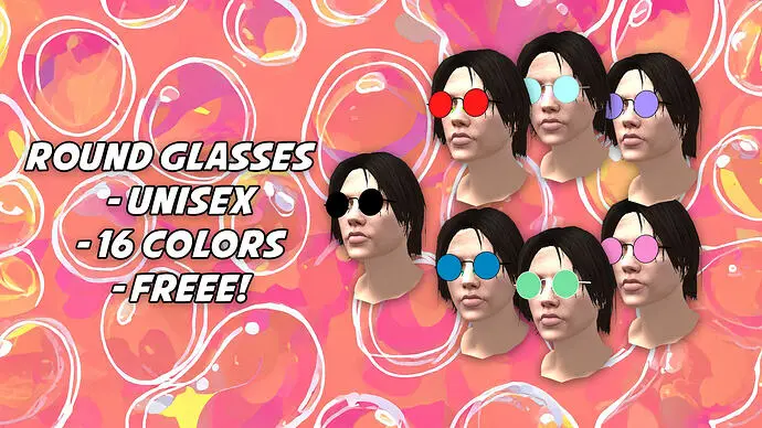 Preview of Unisex Round Glasses - Addon Clothing