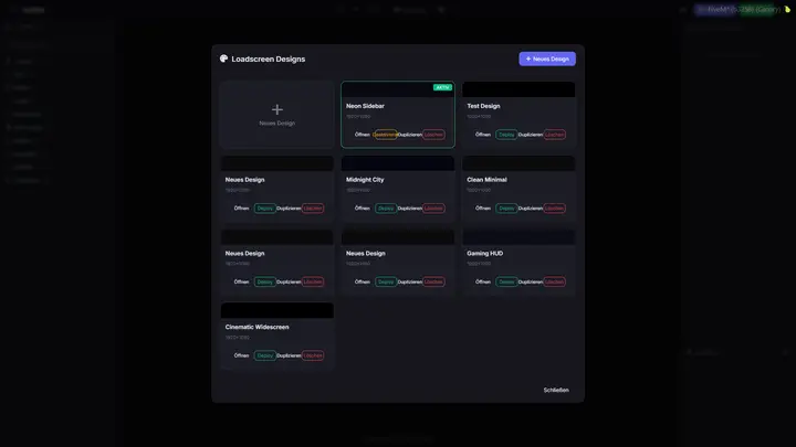 Preview of webcom loadscreen - Ingame Loadscreen Editor & Media Manager