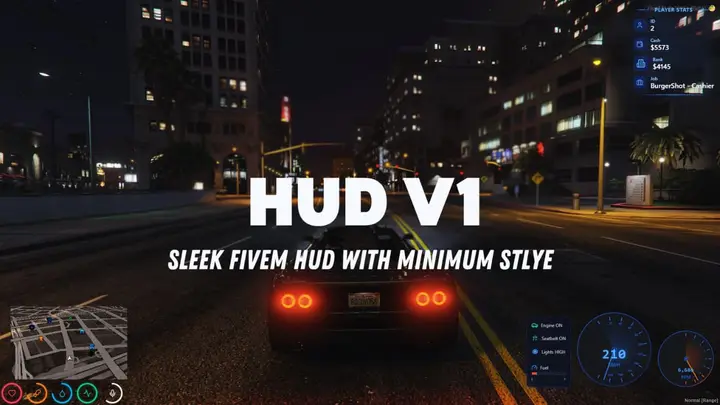 Preview of [FREE] HUD V1 | Compatible with ESX, QBCore, QBox