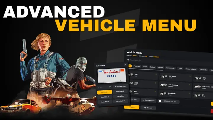 Preview of Advanced Vehicle Menu