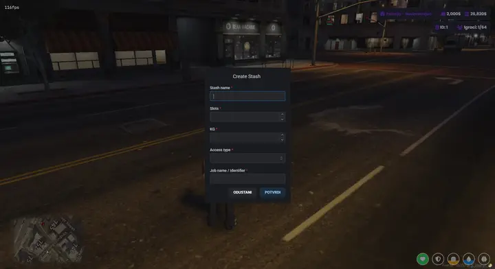 Preview of [ESX] Stash Creator Ingame