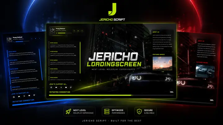 Preview of [FREE][STANDALONE] Jericho Loadingscreen | Premium FiveM Loading Screen 🎥