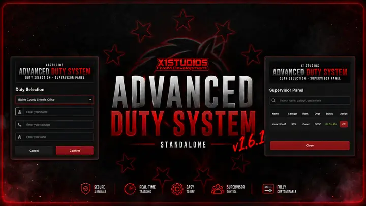 Preview of Advanced Duty System (Standalone) (X1Studios)