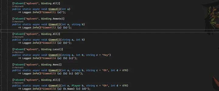Preview of [Free] [Release] [C#] FXEvents a dynamic advanced event subsystem for FiveM