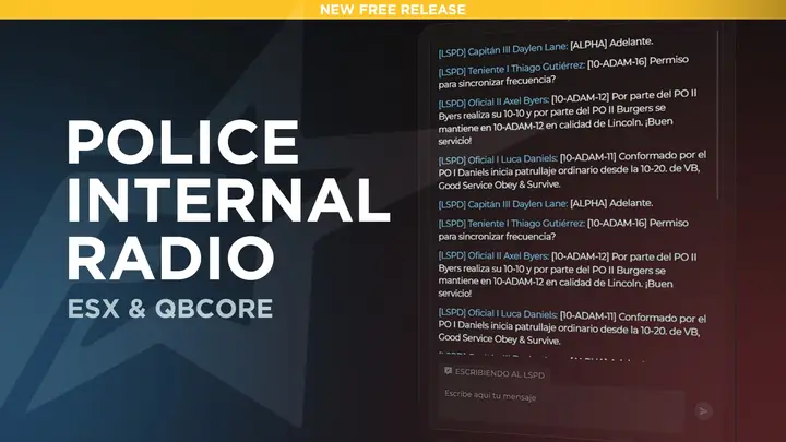 Preview of [FREE] Internal Police Radio QB&ESX (FiveStar FiveM Script)