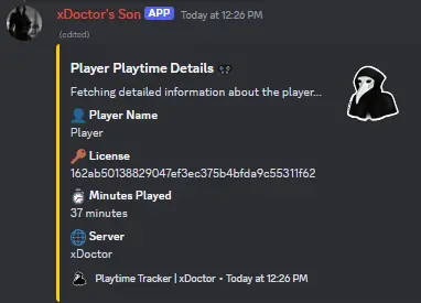 Preview of [Discord Bot] Playtime Tracking
