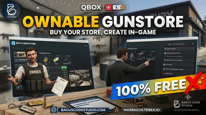 Preview of [FREE] Ownable Gunstore [ESX/QB/QBX]