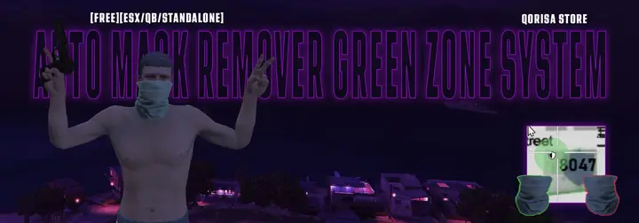 Preview of [FREE][ESX/QB/STANDALONE] -  🎭 Auto Mask Remover |🟢 Green Zone System