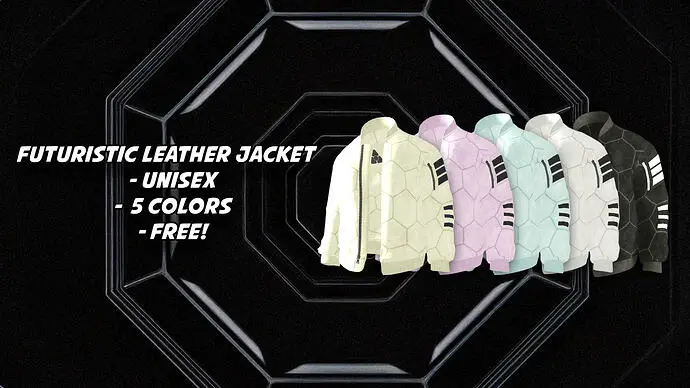 Preview of Unisex Futuristic Leather Jacket - Addon Clothing