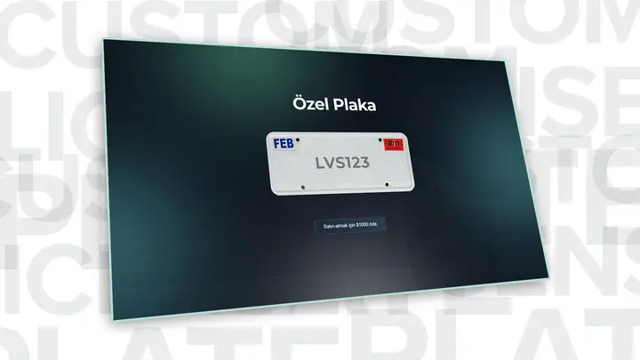 Preview of [FREE] Custom License Plate | Clean UI