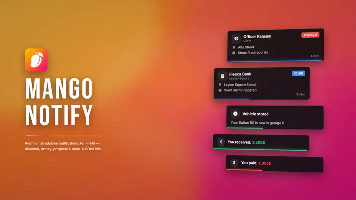 Preview of [FREE] 🥭 Mango Notify — Dispatch, Money & Live-Updating Notifications