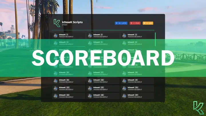 Preview of k0sseK Scoreboard - works on every framework!