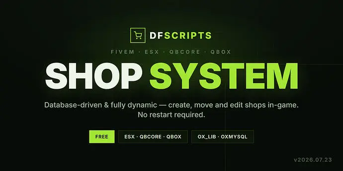 Preview of [FREE] DF Shops - Dynamic In-Game Shop System (ESX/QB/Qbox/Standalone)