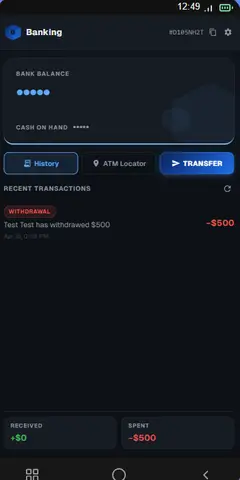 Preview of [FREE] [Standalone] Banking — Feature-Rich NPWD Banking App