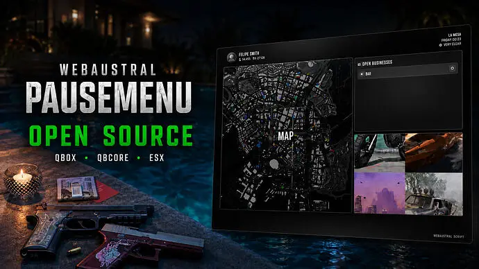 Preview of PauseMenu + System Gym | qbcore, qbox, esx