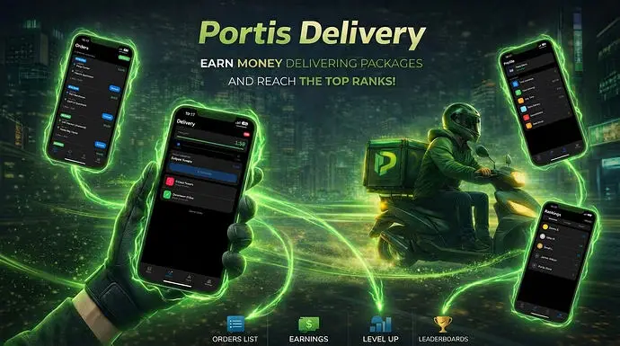 Preview of Portis Delivery | Phone-Based Courier App | Multi-Phone
