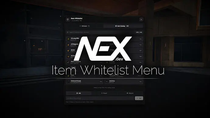 Preview of [FREE] Item Whitelist Menu [QB/QBX/ESX]