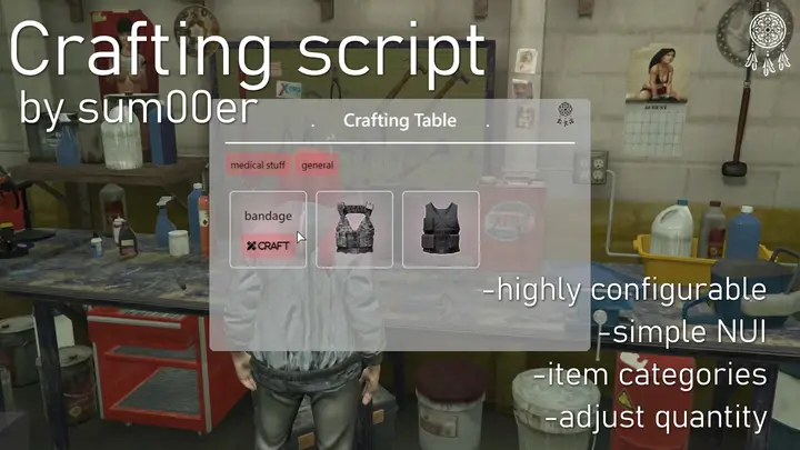 Preview of [ESX] [Free] Crafting script with NUI