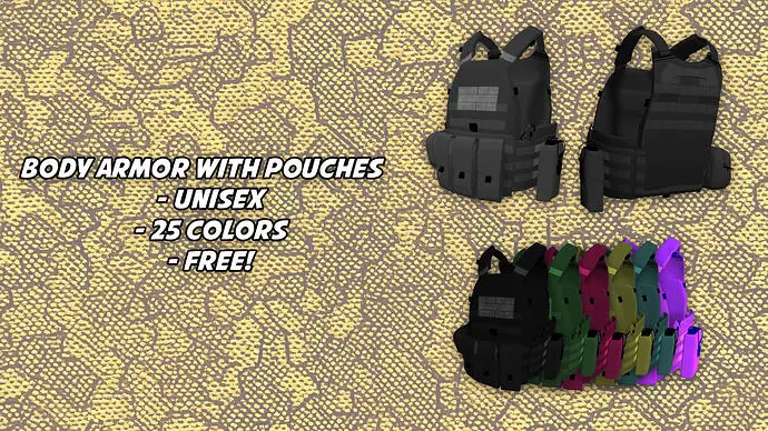 Preview of Unisex Body Armor with Pouches - Addon Clothing