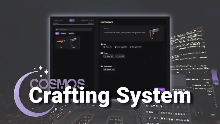 Preview of [ESX/QBCore/QBox/Ox] Crafting System