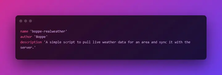Preview of [QBCore] [Free] boppe-realweather