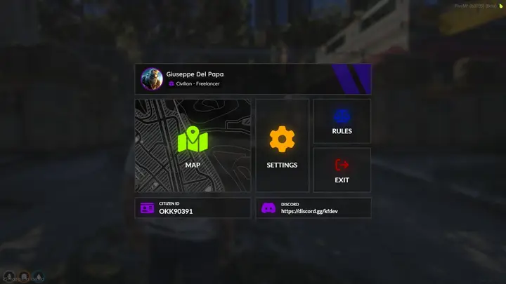 Preview of [FREE] [ESX/QBCore/QBox] Pause Menu