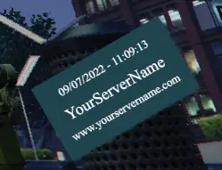 Preview of [Standalone][Free] No Effort Server Name UI with live date and time