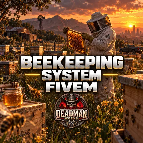 Preview of 🐝FREE Beekeeping Script Player-Owned Hive System | QBCore, Qbox & ESX | Deadman Works🍯