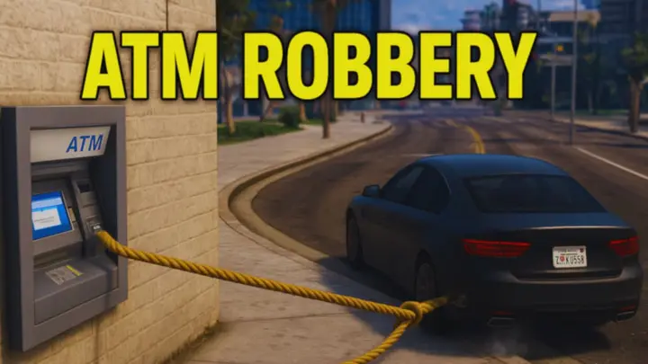 Preview of [Free] [ESX/QBCore/QBox] Realistic ATM Robbery | Pull ATM From Wall