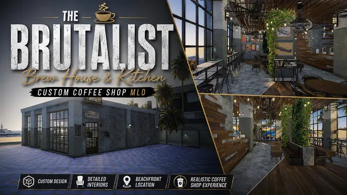 Preview of [FREE] The Brutualist Coffee Shop - Hunz3D