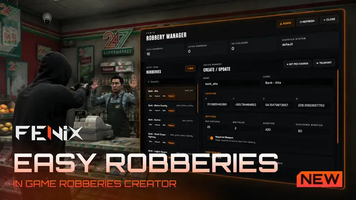 Preview of [FREE] Easy robbery creator for ESX/QB/QBOX