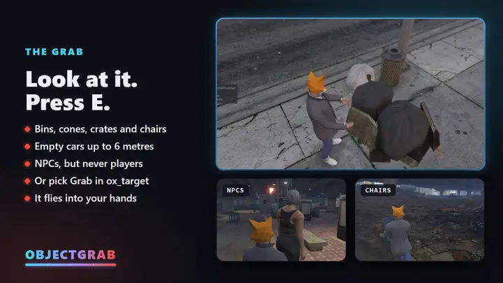 ObjectGrab Grab and Throw every object – FiveM Script | FreeScriptsHub
