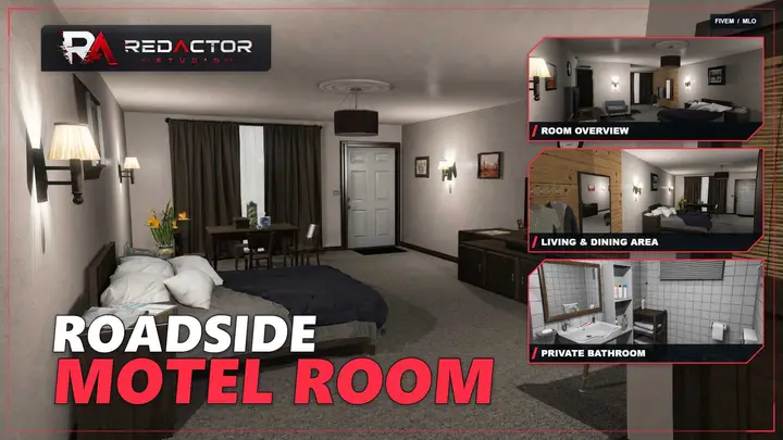 Preview of [FREE][MLO] Roadside Motel Rework | FiveM Motel Interior | REDACTOR STUDIO